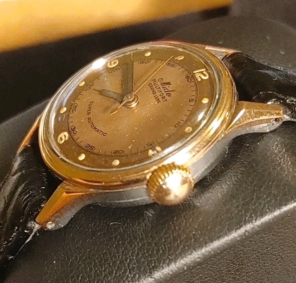 Mido Two Tone Salmon Dial Multifort Grand Luxe Super-Automatic
