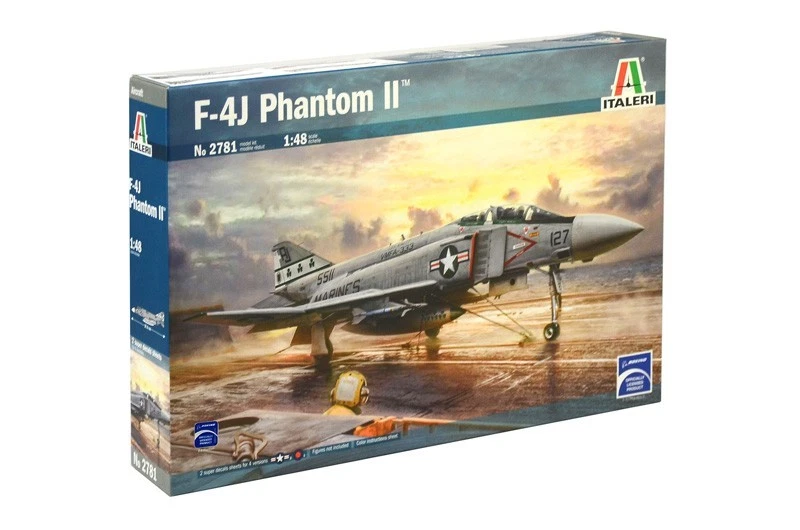 ✅ ITALERI 2781 - Scala 1 : 48 F-4J PHANTOM ll Aerei da caccia 1970/1980 - Immagine 2 di 4