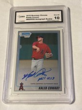 2010 Bowman Chrome Draft BDPP89 Kaleb Cowart Auto Angels Inscribed Graded 10