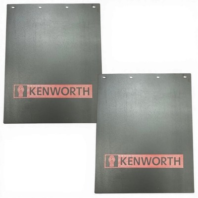 Mud Flaps Ribbed Anti Spray 24'' x 30'' Poly Rubber Stiff 1/4'' Pair Kenworth
