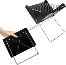 YSSOA 12' Portable Charcoal Barbecue Grill - Folding Detachable 12, Black 