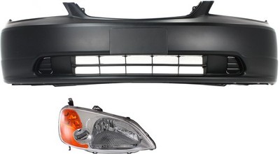 CIVIC 01-03 HEAD LAMP RH Lens and Housing Halogen 2-pc Kit with Bumper Cover