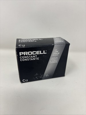 Duracell Procell Constant Alkaline Battery Size C, 12 Per Box 5LE22 Exp. 03/2033