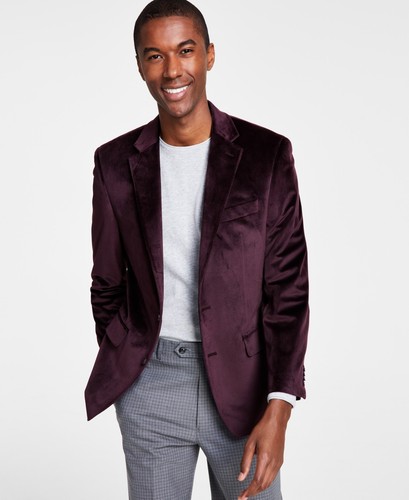 Michael Kors Mens Classic fit Sport Coat Blazer 38 R Red Solid