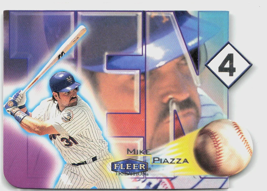 Mike Piazza 2000 Fleer Tradition Ten 4 Die-cut New York Mets 020