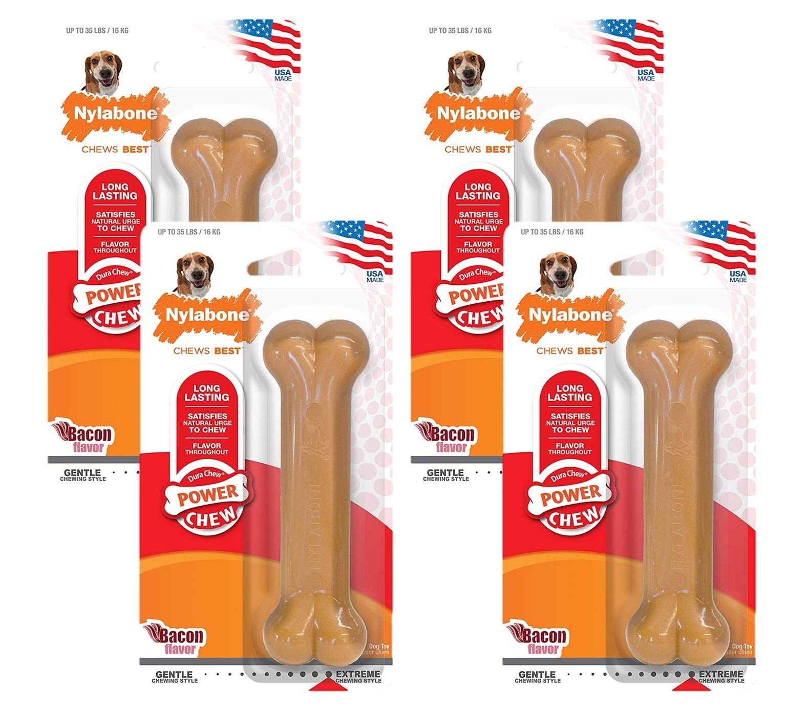 NYLABONE DuraChew Bacon Bone Wolf
