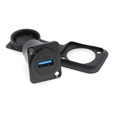 USB 3.0 Panel Mount Connector 5pcs USB Female Socket Waterproof Round Cable C...