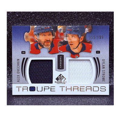 2025 UD SP Game Used Troupe Threads Ovechkin Strome TT-SO #55/199 Capitals MEM