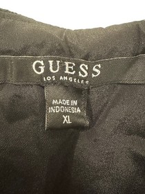 Guess SL Francine Lace Romper Womens XL Black Sleeveless Ruffle Trim Adjustable