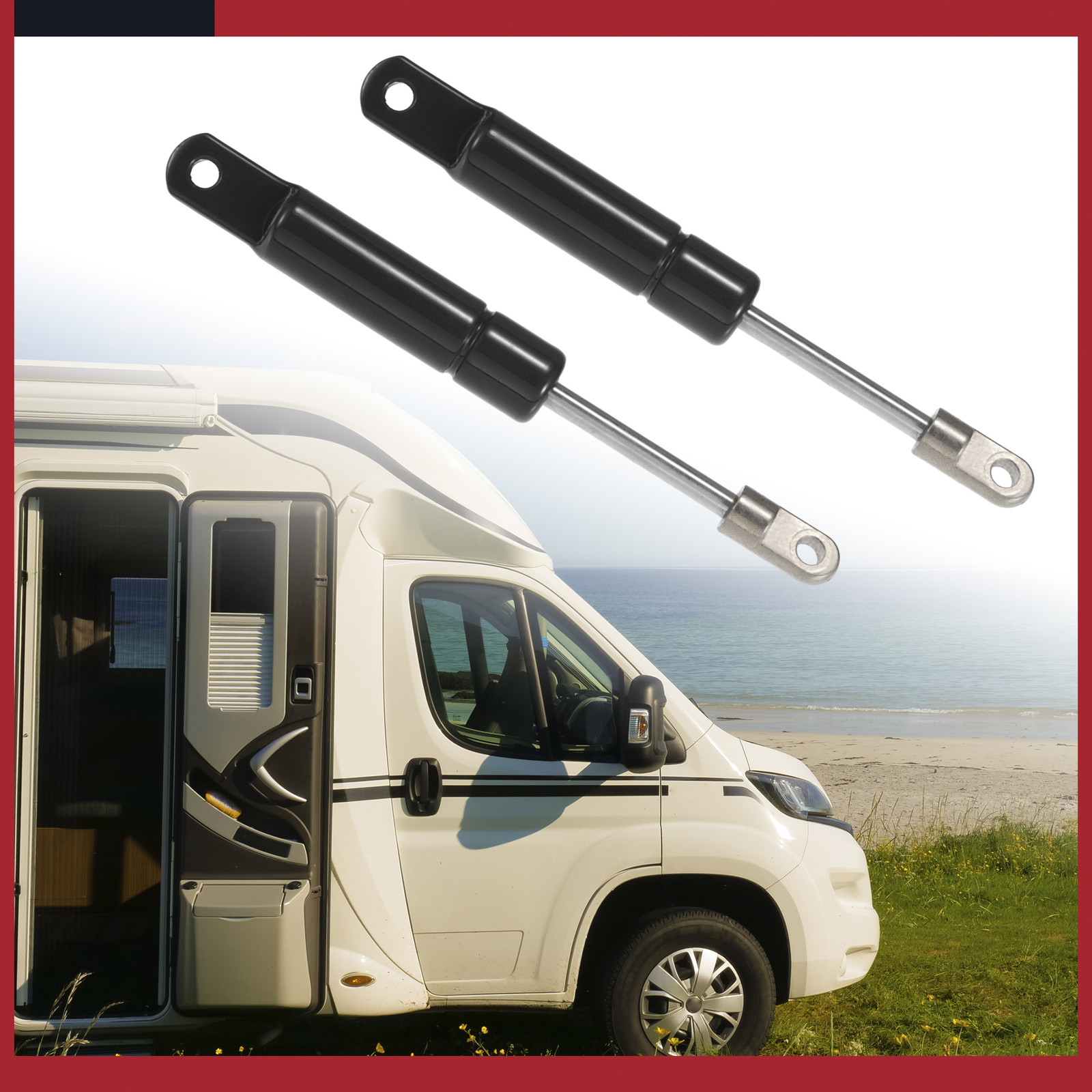 Universal 4 Inch 5Ibs/22N Black Lift Supports Struts Shocks Gas Spring Pack of 2