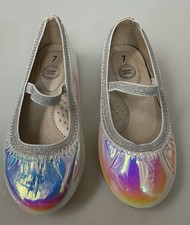 Wonder Nation Iridescent Glitter Flat Toddler Girls Size 7 BRAND NEW NO BOX