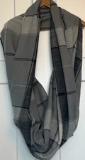 Modena Women’s Gray Black Plaid Blanket Scarf Wrap Oversized Acrylic One Size