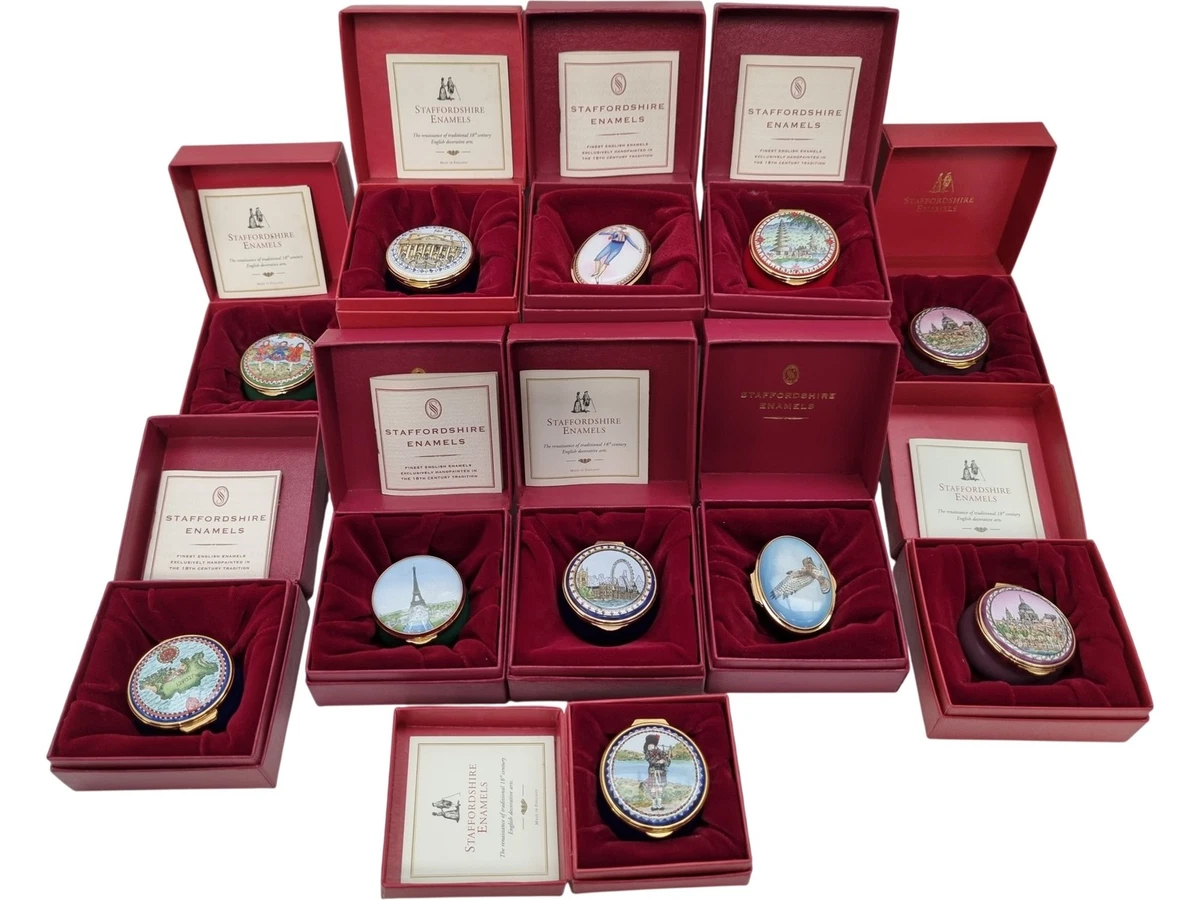 Staffordshire Enamels in Collectable Pill & Trinket Boxes for sale