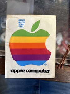 Vintage Original APPLE II Computer Logo Sticker 3.5" X 3"