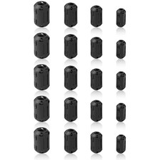 Ferrite Ring Core Black RFI EMI Noise Suppressor Cable Clip-20Pcs