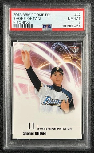 SHOHEI OHTANI PSA 8 2013 BBM ROOKIE EDITION #42 ROOKIE PITCHING VAR RC 454