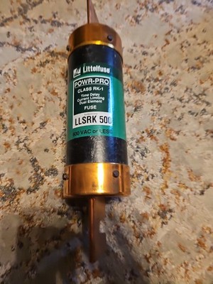 New Littelfuse Powr-Pro LLSRK 500 Time Delay Current Element Fuse 600 Vas O Less