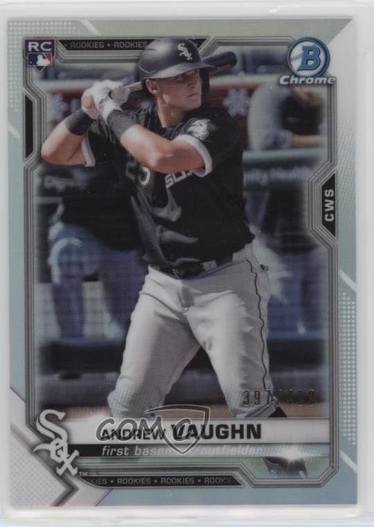 2021 Bowman Chrome Refractor 397/499 Andrew Vaughn #5 0vt8