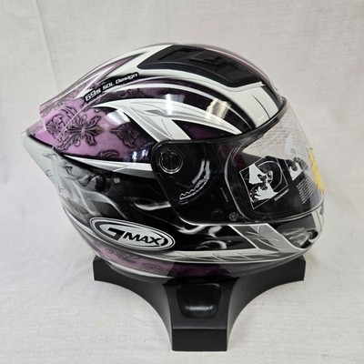GMAX Crusader II Motorcycle Helmet Black/Pink Large *CLOSEOUT Was $134.95*