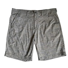 Eddie Bauer Board Shorts Gray Tan Stripes Pockets Size Swimwear Size 40