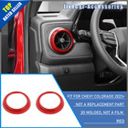 Red Center Console Side AC Air Vent Trim Cover For Chevrolet Colorado 2023 2024+