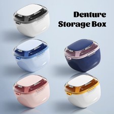 Denture Bath Case False Tooth Storage Box Holder Soak Container Travel Oral Care