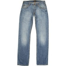 Lee Knox  Herren Blau Straight Regular  Jeans W30 L34 (69540)