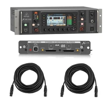 Behringer X32 Rack 40-Input 25-Bus Digital Rack Mixer Bundle with X-LIVE X32 Exp