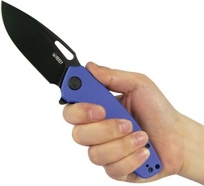 Kubey Tityus Folding Knife 3.38'' 14C28N Sandvik Steel Blade Blue G10 Handle