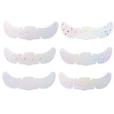6Pcs Glitter Freckles Patches Waterproof Temporary Tattoos Stickers Face Makeup