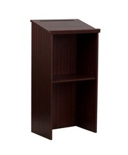 Mahogany Stand Up Lectern Podium with Shelf Church Podium School Lectern
