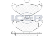 Bremsbeläge für Renault Laguna I B56 Grandtour K56 95-01