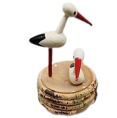 Decorative Stork in Nest Figurine VINTAGE [124]