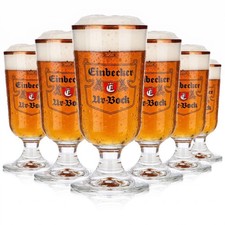6x Einbecker Bier Glas 0,2l Pokal/Tulpe "Urbock" Rastal Brauerstutzen (6er Set)