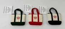 2025 Set of 3 Trader Joe's Canvas Micro Tote with Grocery Bag RED, GREEN, BLUE