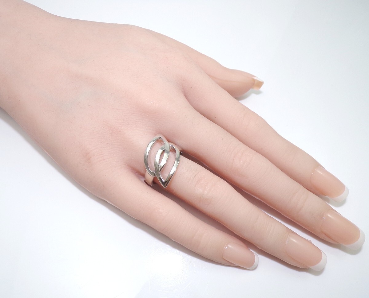 Elle Sterling Silver Ruby Knot Abstract Modernist… - image 2