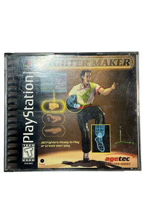 Fighter Maker (Sony PlayStation 1, 1999)  PS1 PlayStation-CRACKED CASE-SCRATCHES