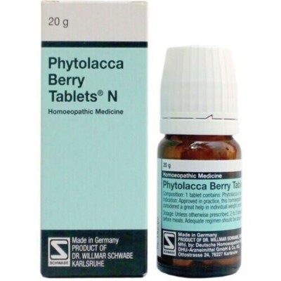 Willmar Schwabe Germany Phytolacca Berry Tablets (20g) Free Shipping World Wide