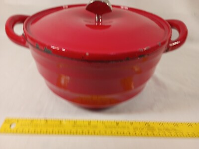 Dash of That Enameled Red Cast Iron Dutch Oven