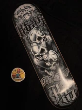 RARE Peter Ramondetta Pro Model Skulls And Coffins Smoke Real Skateboard Deck