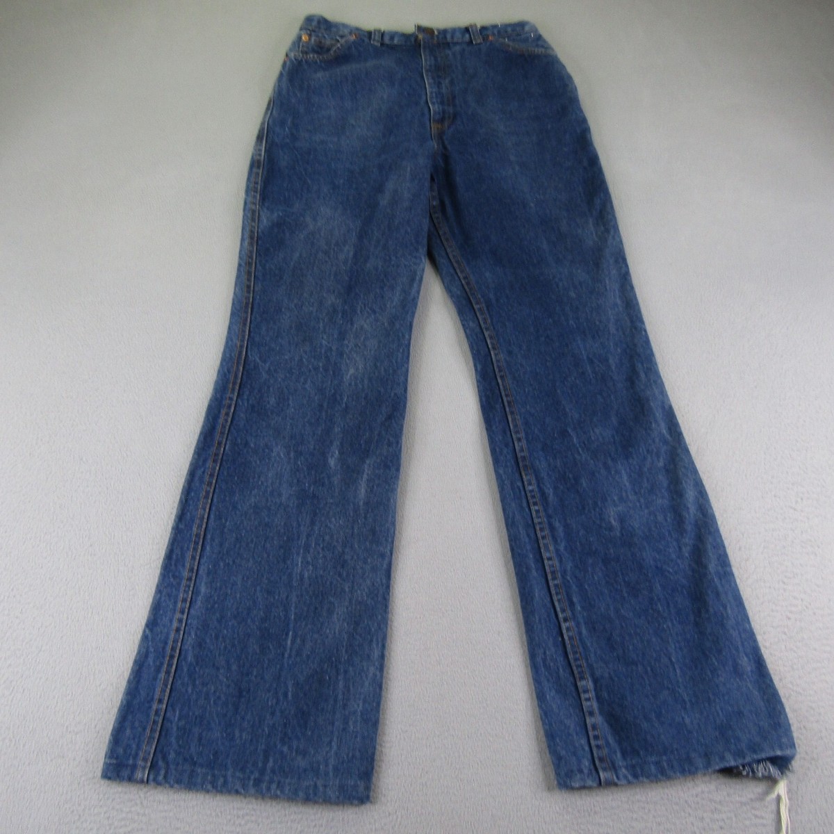 Vintage Levis Jeans Womens 8L Blue Denim Big E Burgundy Label Bell 