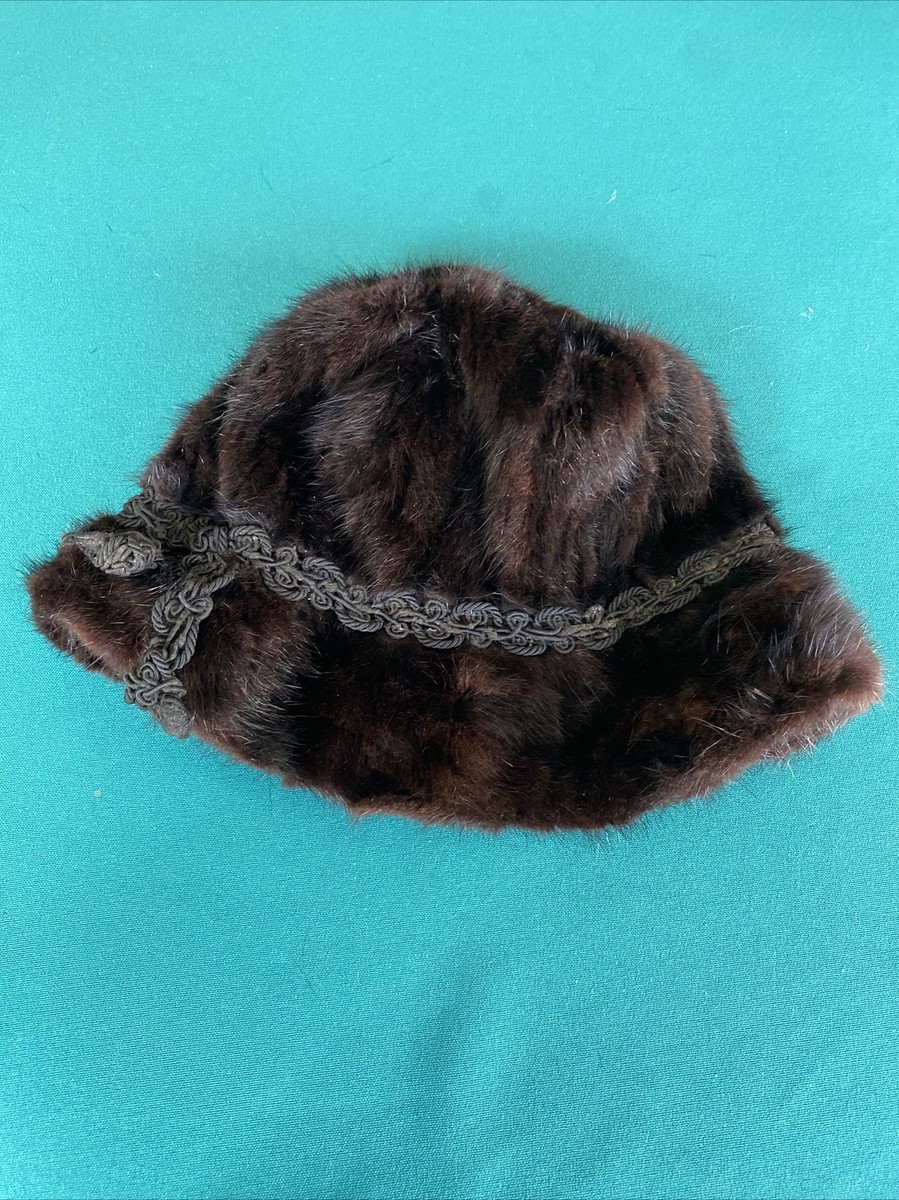 Vintage - Mink Fur - Hat - Black | eBay