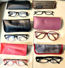 Lot of 6 pairs Unisex Reader Eye Glasses 2.25 Various Brands FG, readers.com...