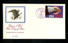 EE. UU. FDC #2394 Descubiertas 1988 Eagle WI Eagle & Moon Express Correo No Oficial
