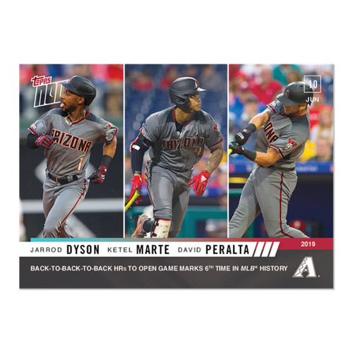 2019 Topps Now 356 Jarrod Dyson / Ketel Marte / David Peralta