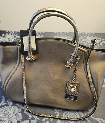 New Roberto Cavalli Class Collection Bronze Handbag