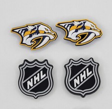 NHL Nashville Predators Hockey Team For Crocs Shoe Charms Jibbitz - 4 Pieces
