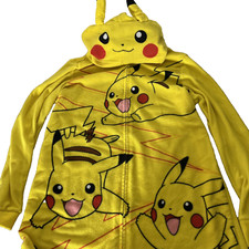 Pokemon Pikachu Unisex Hooded Deluxe Children's Bodysuit Costume L 10-12