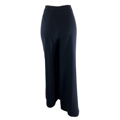 Pantalón Pantalón Marina Rinaldi Sport Talla 17 EE. UU. 8 Pierna Ancha Azul Negro Detalle Cremallera Foto 2 de 3
