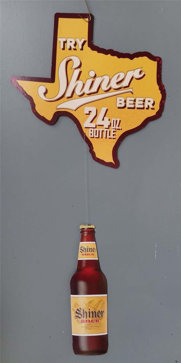 Shiner Bockクラフトビール看板縦長さ 79 横 49.5 Shiner Bock Beer 2-piece Hanging Cardboard Sign Shiner, Tx
